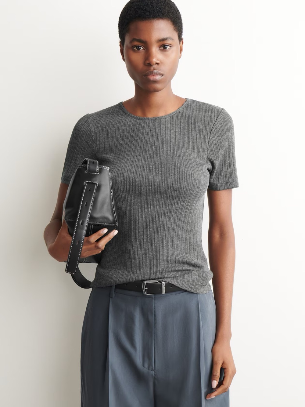 NWT (size XL) COS POINTELLE-KNIT T-SHIRT